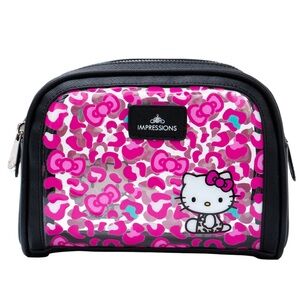 Impressions Pink and Black Cosmetic Bag